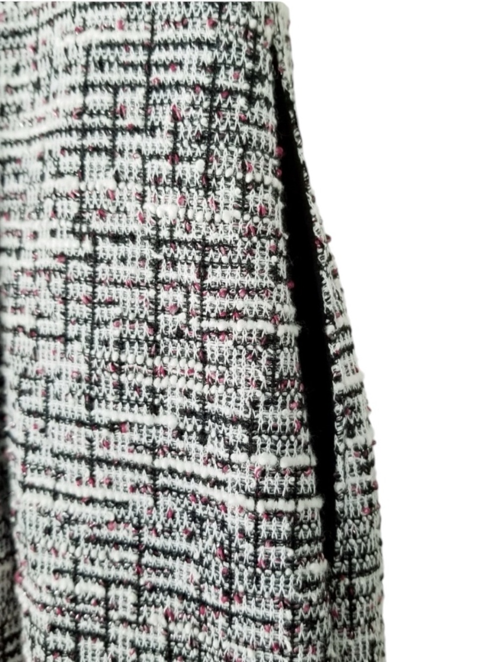 LOFT Black/White Shimmer Tweed Boucle Knit Short Dress - Size 6 (NWOT) - Picture 8 of 9